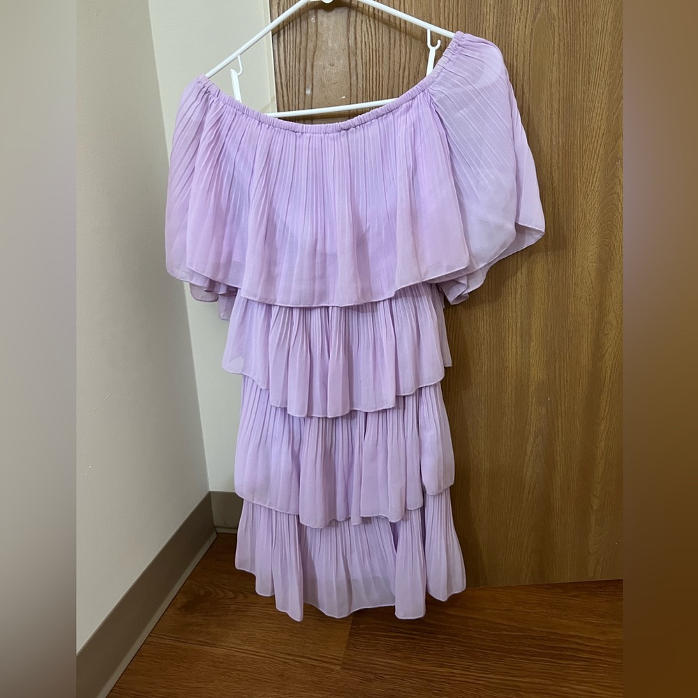Shein lilac off shoulder dress